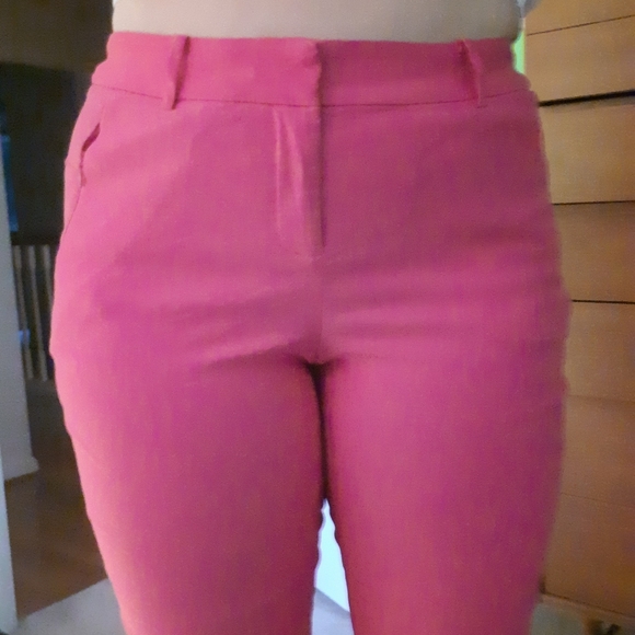 Pink Stretchy High Waisted Lane Bryant Pants - Picture 2 of 7